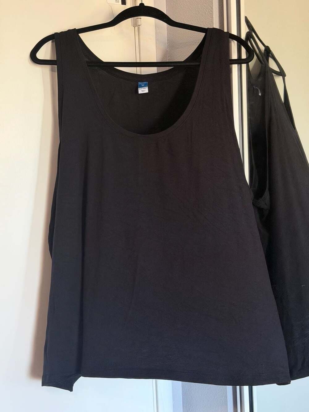 Solid Black Old Navy Luxe Tank Top | 4X | Very Good Used Condition